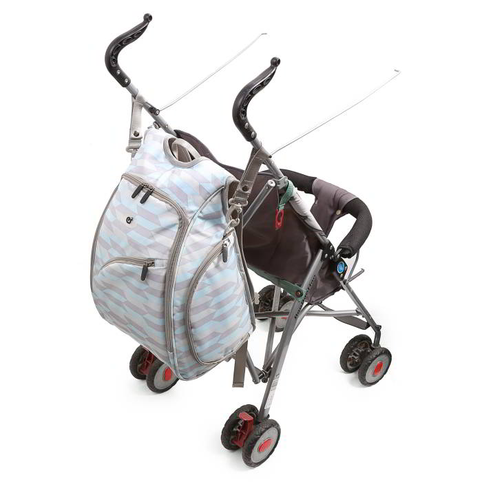 Ecosusi กระเป๋าคุณแม่ กระเป๋าสัมภาระคุณแม่ กระเป๋าแม่ลูกอ่อน แบบเป้ มาพร้อมแผ่นรองเปลี่ยนผ้าอ้อม, สายคล้องรถเข็น, ช่องเก็บความร้อน-เย็น, ช่องใส่ทิชชู่เปียก (Light Blue)