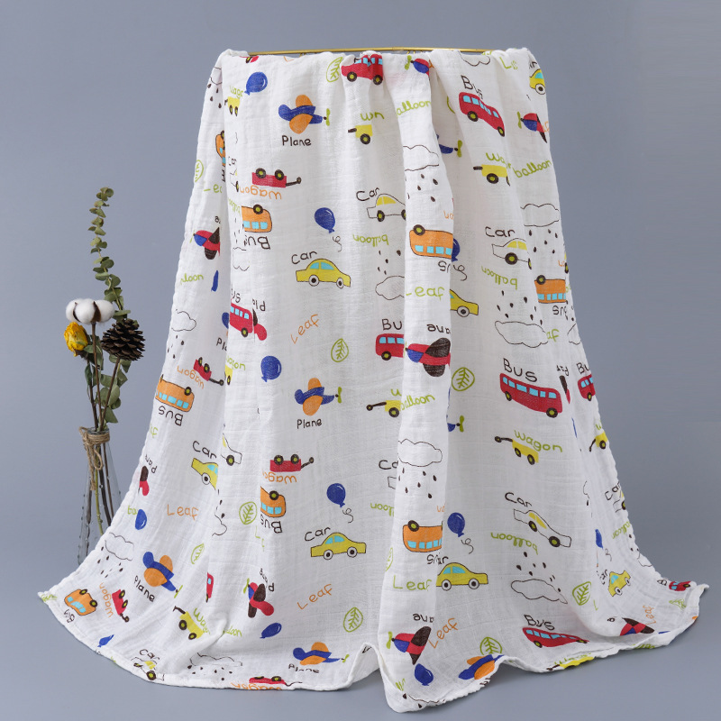 ผ้าอ้อมห่อตัวเด็ก สาลูมัสลิน 100% Cotton ขนาด 110*120 ซม. เนื้อนุ่มนิ่ม เกรดพรีเมี่ยม