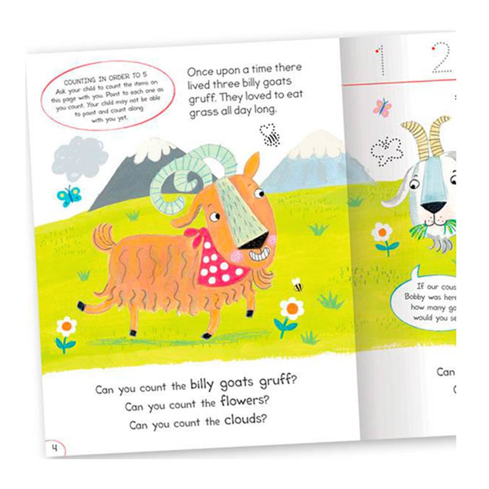Miles Kelly : Get Set Go Numbers Age 4-6 : Classic Fairly Tales 4 Books Collection : เซตหนังสือเสริมสร้างความเข้าใจเกี่ยวกับตัวเลขผ่านนิทาน 3 เล่ม Gingerbread Man, Elves, Jack, 3 Billy Goats