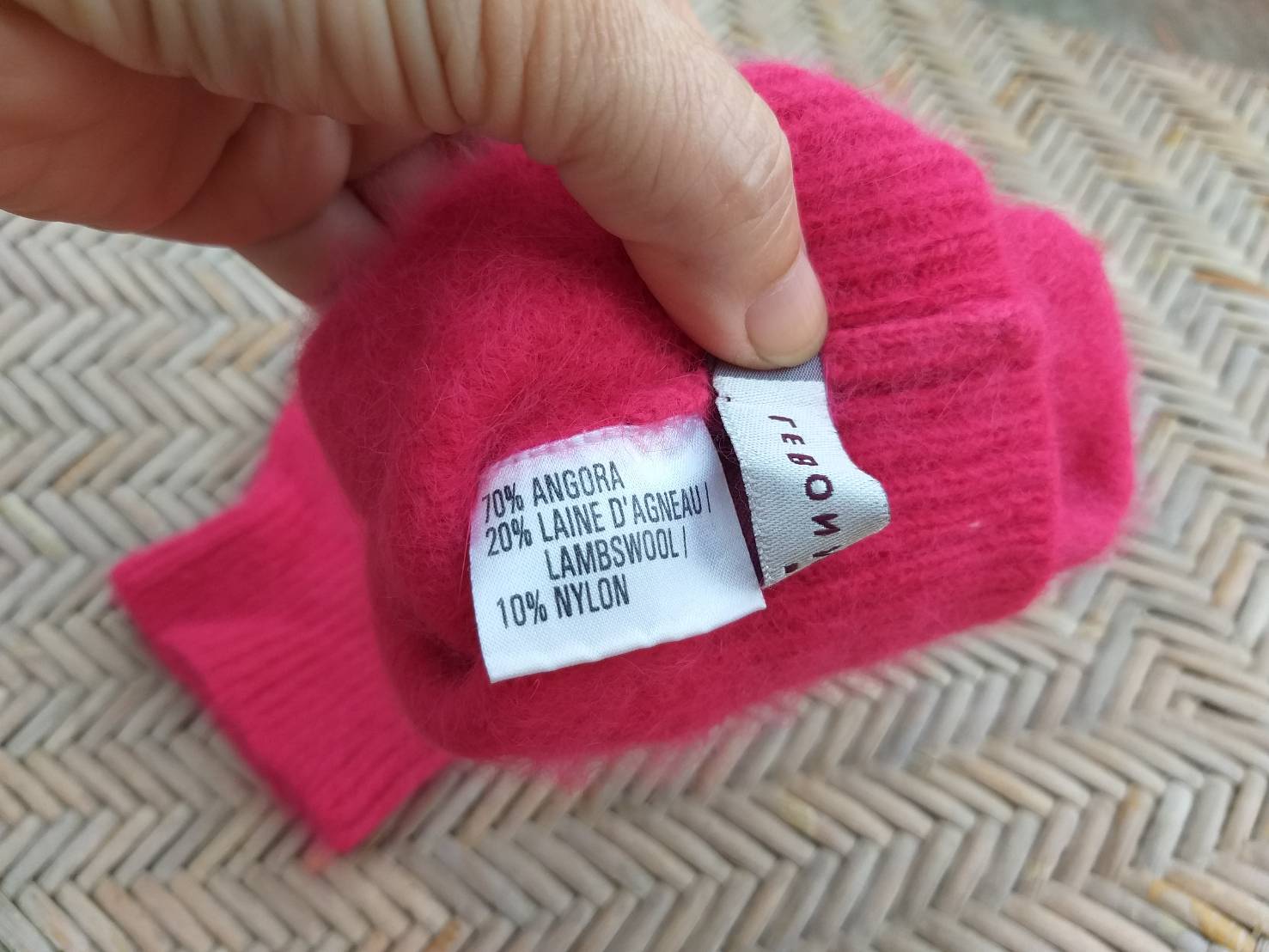 ถุงมือไหมพรม ขนกระต่ายแองโกล่าแท้