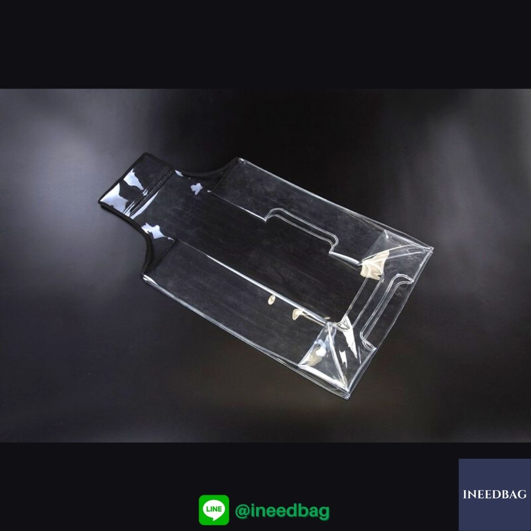 (PVC ขอบใส 24") ผ้าคลุมกระเป๋าเดินทาง ขนาด 24 นิ้ว ผลิตจาก PVC ใส หนาขึ้น ไม่มีตะเข็บ ตีนตุ๊กแกใหญ่