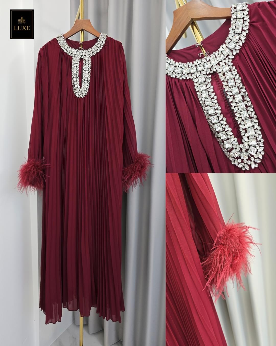 เดรสแขนยาว กระโปรงบานตัวปล่อย คัตติ้งประณีต กรุยกราย ใส่สบาย : สินค้าคุณภาพ (พร้อมส่ง)