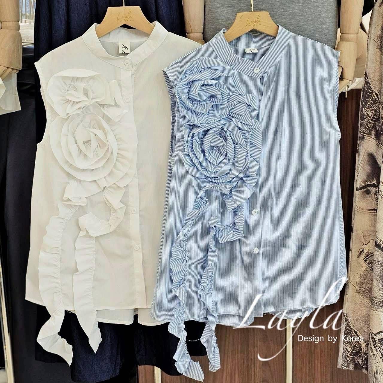 เสื้อเชิ้ตคอจีนเย็บขดดอกแบบเก๋ๆ ทรงสวยใส่ปล่อยๆ โชว์ดีเทล หน้าสั้นหลังยาว งานสวย เรียบดูแพง มีสไตส์มากค่า ใส่สบาย : สินค้าคุณภาพ (พร้อมส่ง)