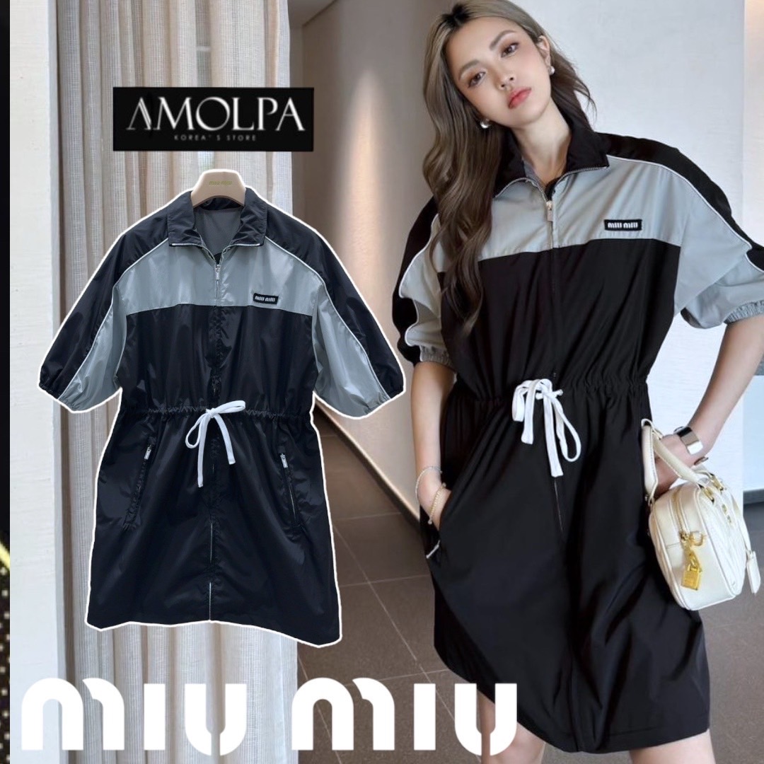 DRESS MIU MIU งานสวยยยเก๋ม๊ากกก หนานุ่มเย็นสบาย ใส่สบาย ใส่ทำงาน ใส่เดินเที่ยว เดินเล่นห้าง เหมาะทุกโอกาส ใส่สบาย : สินค้าคุณภาพ (พร้อมส่ง)