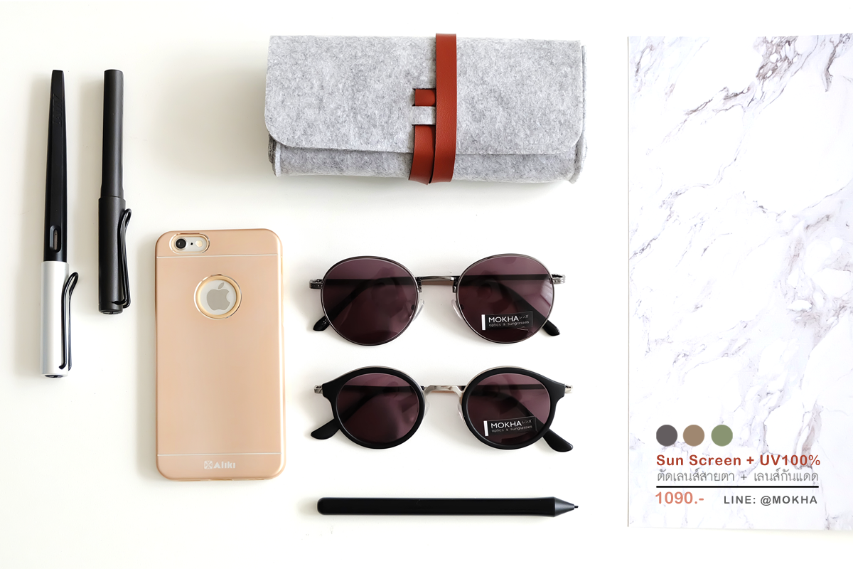 [pre-order] แว่นกันแดด ALICE - black กรอบโลหะทรงกลม กว้าง 135 มม.(sizeM)