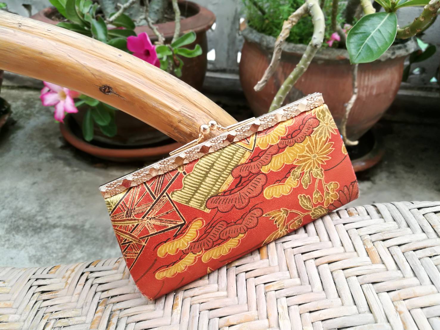 กระเป๋าสตางค์ป็อกแป็ก หนังพิมพ์ลาย สวยมาก