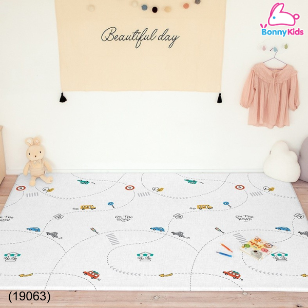 (19063) แผ่นรองคลาน Parklon Lapure Soft Mat 140x235x1.5cm. ลาย On The Road