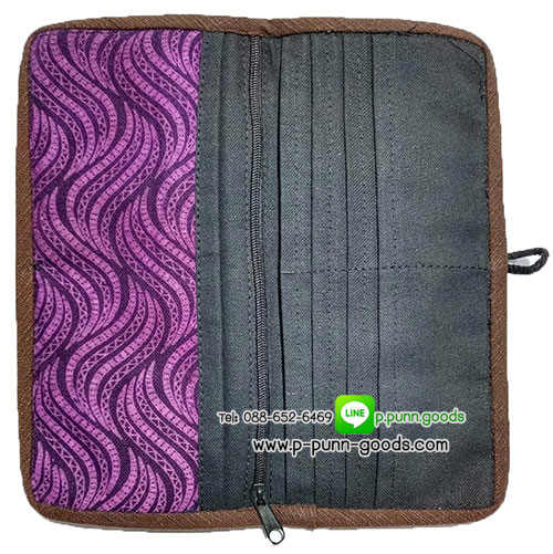 กระเป๋าสตางค์ผ้าชาวเขา กระเป๋าใบยาว