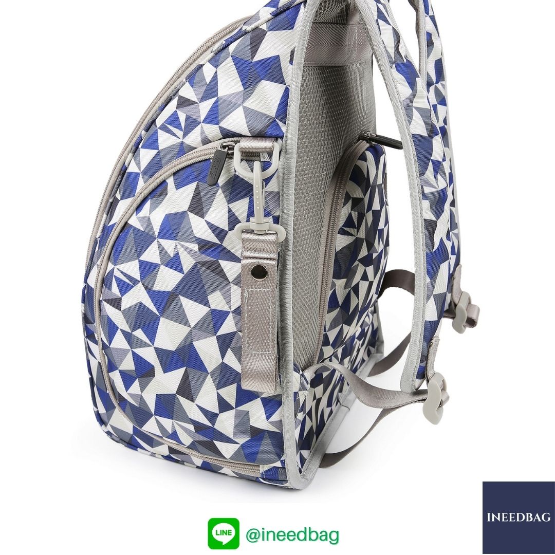 Ecosusi กระเป๋าคุณแม่, กระเป๋าสัมภาระคุณแม่, กระเป๋าแม่ลูกอ่อน แบบเป้ มาพร้อมแผ่นรองเปลี่ยนผ้าอ้อม, ช่องเก็บความร้อน-เย็น (New Version Blue) + Wet Pocket + Wipe Pocket