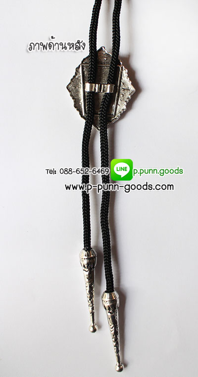 สร้อยคาวบอย โบโลไทด์ (Bolo Tie) หัวม้าสีทอง (*สายไนล่อน*)