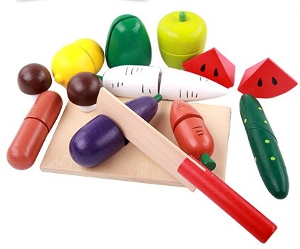 ของเล่นไม้ ชุดหั่นผักและผลไม้ ของเล่นทำอาหาร สำหรับแม่ครัวตัวน้อย (รุ่น Original)