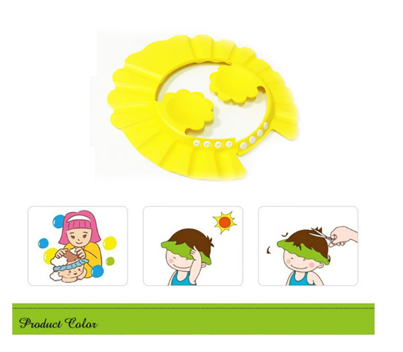 หมวกกันแชมพูสระผมเด็ก ที่กันสระผมเด็ก ที่คลุมสระผม NanaBaby ปรับขนาดหัวได้ มีที่ปิดหูขอบหยัก สำหรับเด็กวัย 0-5 ปี