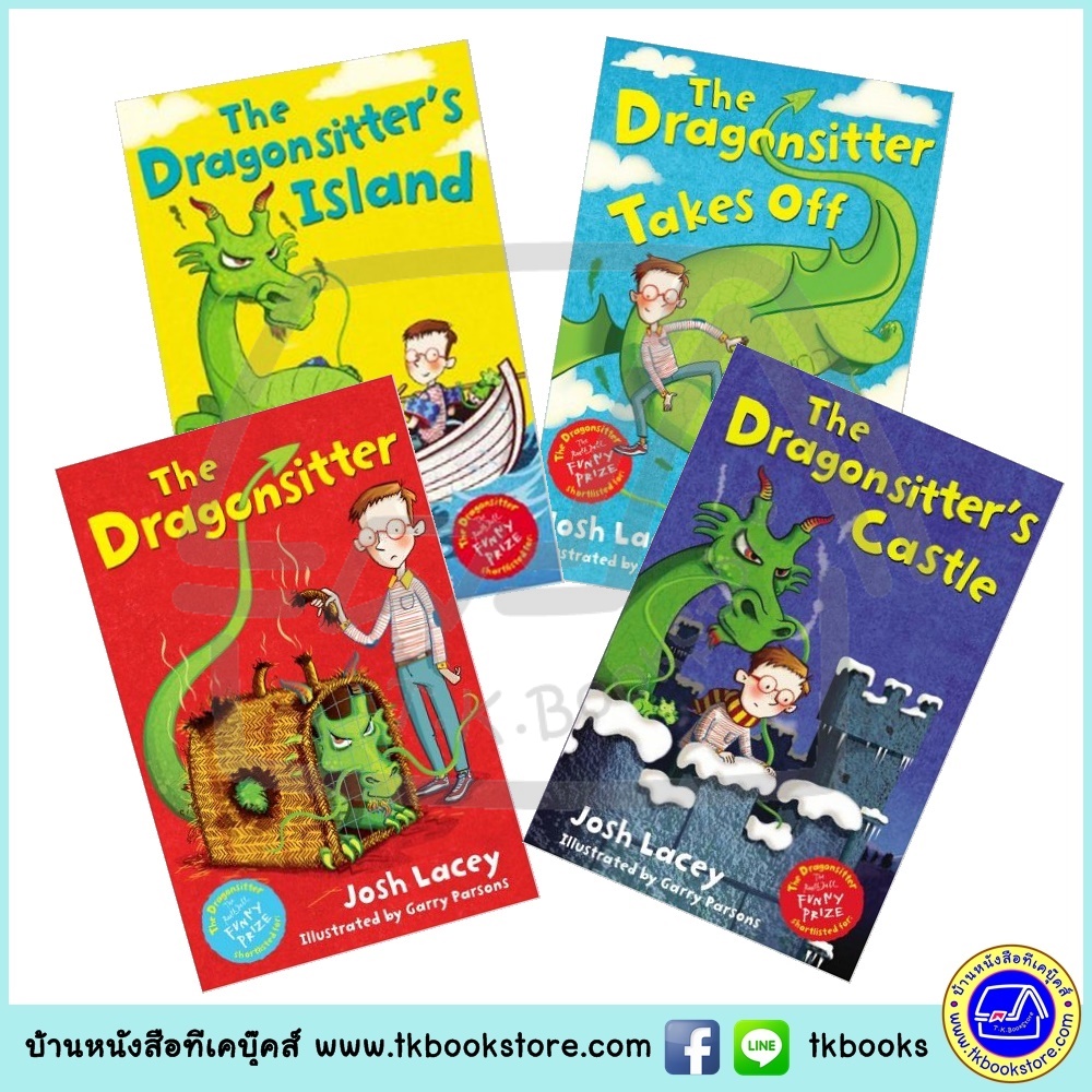 First Funny Stories : The Dragonsitter 4 Books Collection : Josh Lacey & Garry Parsons เซตหนังสือขำขันรางวัล Roald Dahl