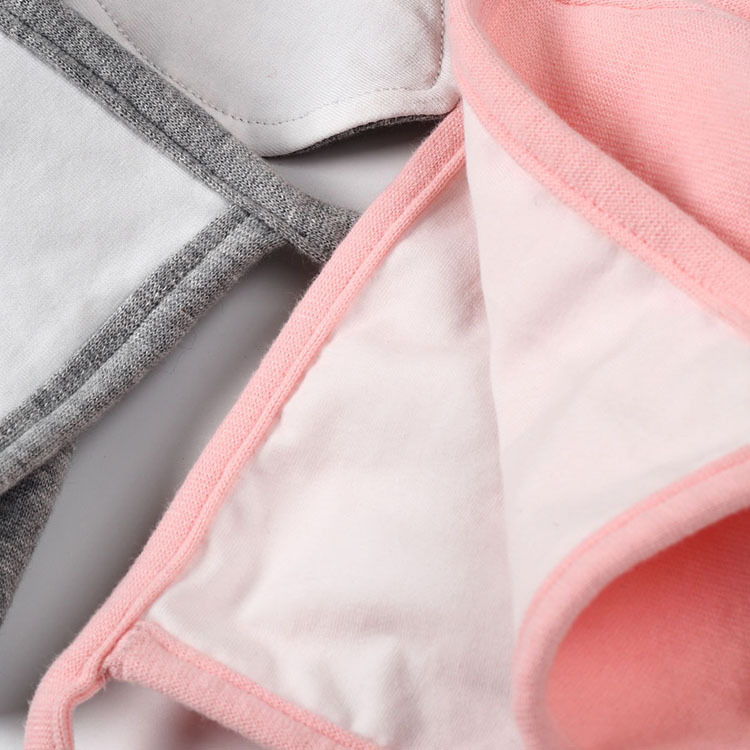 หมวกเด็กอ่อน ฮู้ดเด็กผูกคางเด็กเล็ก วัย 3 - 24 เดือน กระต่ายน้อย - มีสีเทา/ชมพู