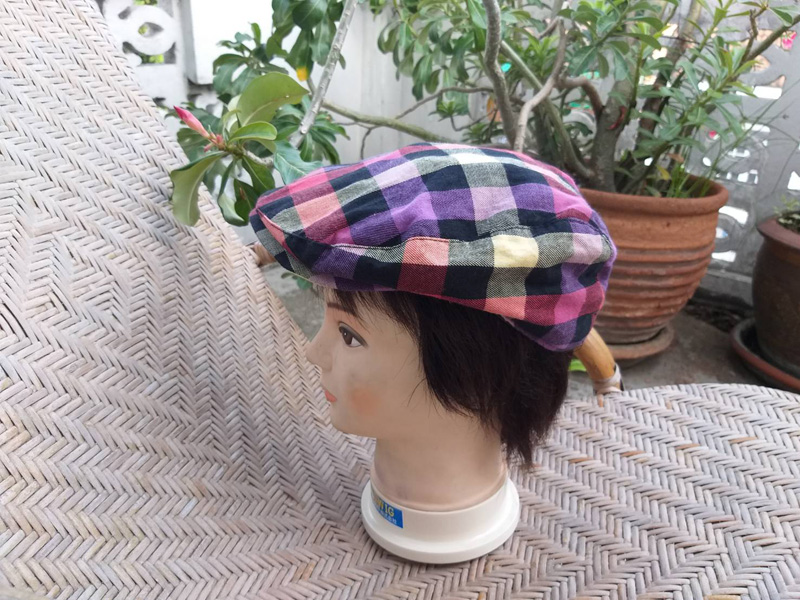 หมวกติงลี่ลายสก็อตหลากสี สวยสดใส