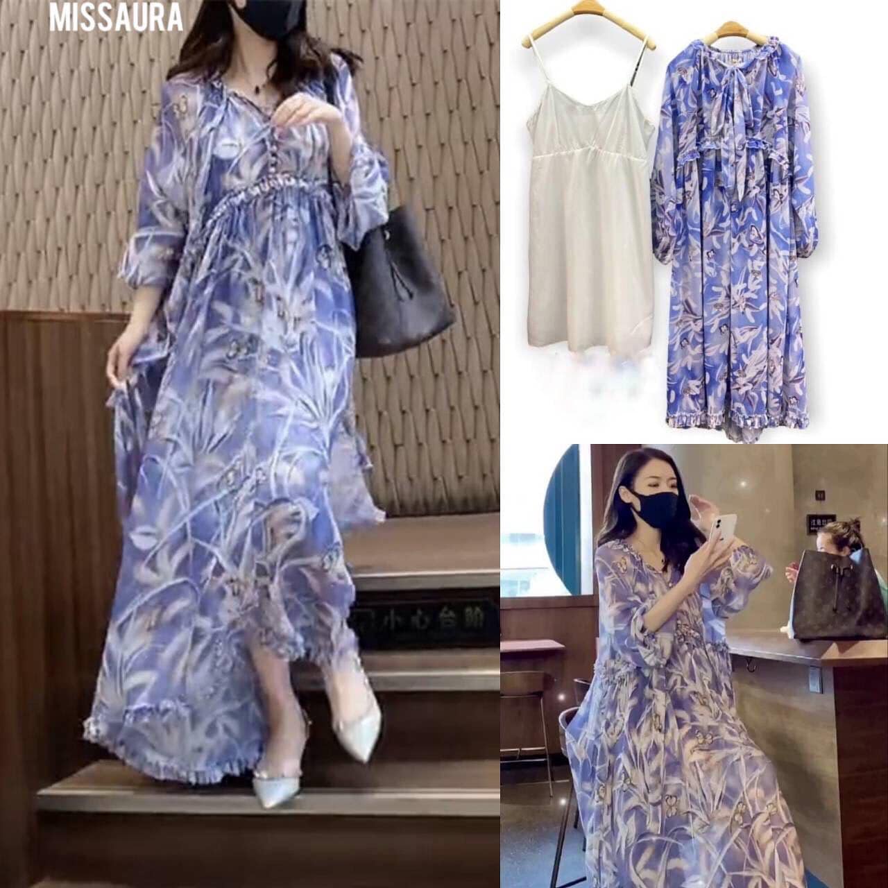 set 2 pcs. แม็กซี่เดรส มาพร้อมกับ สายเดียว อีก1 ตัว เป็นแม็กซี่ที่คุ้มมาก ใส่แบบโอเวอร์ไซ สะบายๆ เป็นงานเดรสแตีงกระดุม แต่งระบายทั้งตัว งานอลังการ คัดติ้ง เป้ะ นะจ้ะ สินค้าคุณภาพ (พร้อมส่ง)