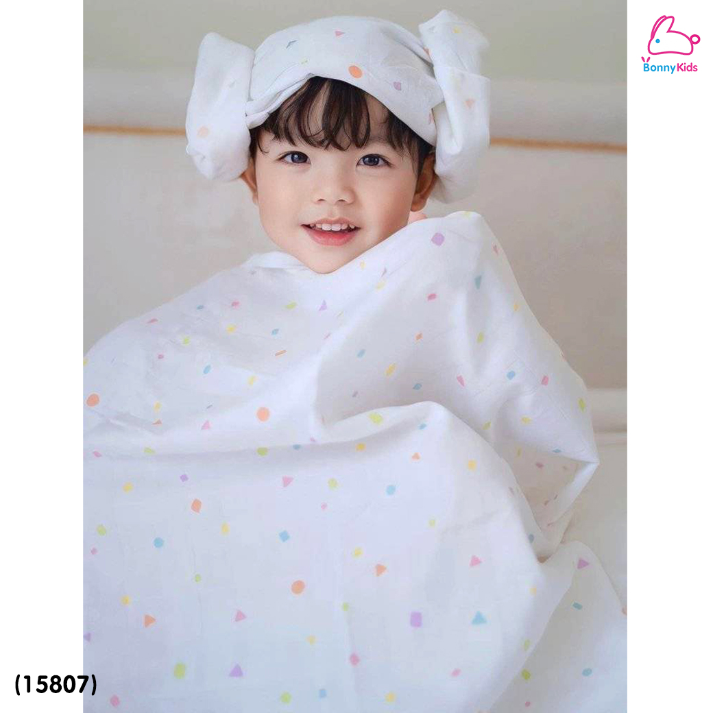 (15807) Puffie (พัฟฟี่) Cotton Cloth Diaper ผ้าอ้อมคอตตอน100% ขนาด 28×28 นิ้ว (บรรจุ 4 ผืน)