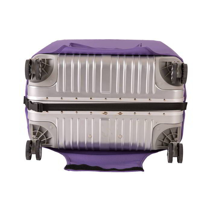 (ผ้ายืด สีเรียบ ขนาด M) ผ้าคลุมกระเป๋าเดินทาง ขนาด 22 - 24 นิ้ว มี 3 สีให้เลือก (ดำ ชมพู ม่วง)