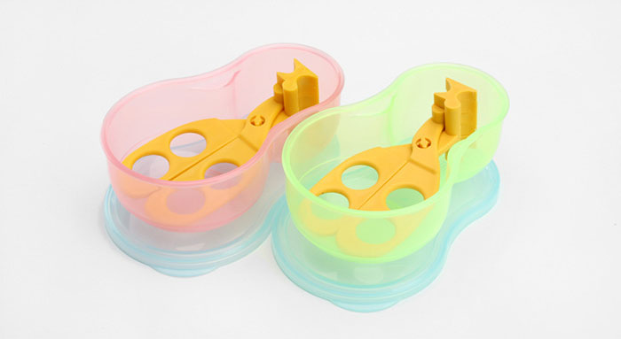 ถ้วยบดข้าวเด็ก ถ้วยป้อนข้าวเด็ก ชุดบดอาหารเด็ก ถ้วยอาหารเด็ก มีฝาปิด+ช้อนเด็ก+กรรไกรบดอาหาร (6 m+) BPA-Free