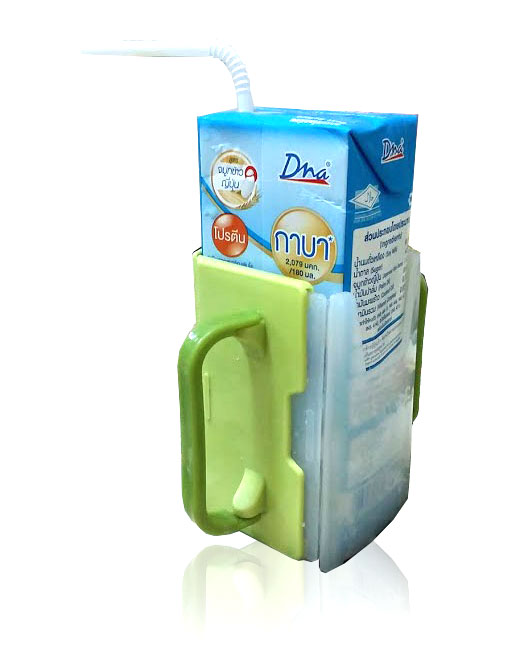 NanaBaby กล่องกันบีบนม (ที่จับกันบีบกล่องนม) ปรับขยายได้ สำหรับเด็ก 1-3 ปี BPA-Free