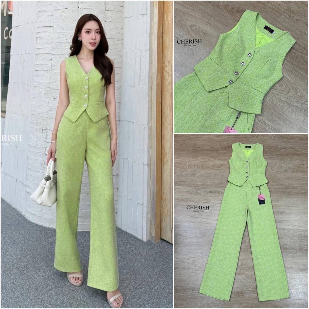ชุดเซ็ทผ้าทวิต เสื้อ+กางเกง ใช้ผ้าทวิตเนื้อนุ่ม เกรดพรีเมี่ยม ใส่สบาย : สินค้าคุณภาพ (พร้อมส่ง)