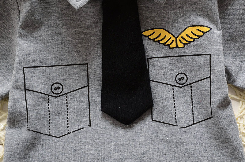 ชุดกัปตันเด็ก 1-2 ขวบ นักบินน้อยสุดเท่ห์ เสื้อ+กางเกง Size 80