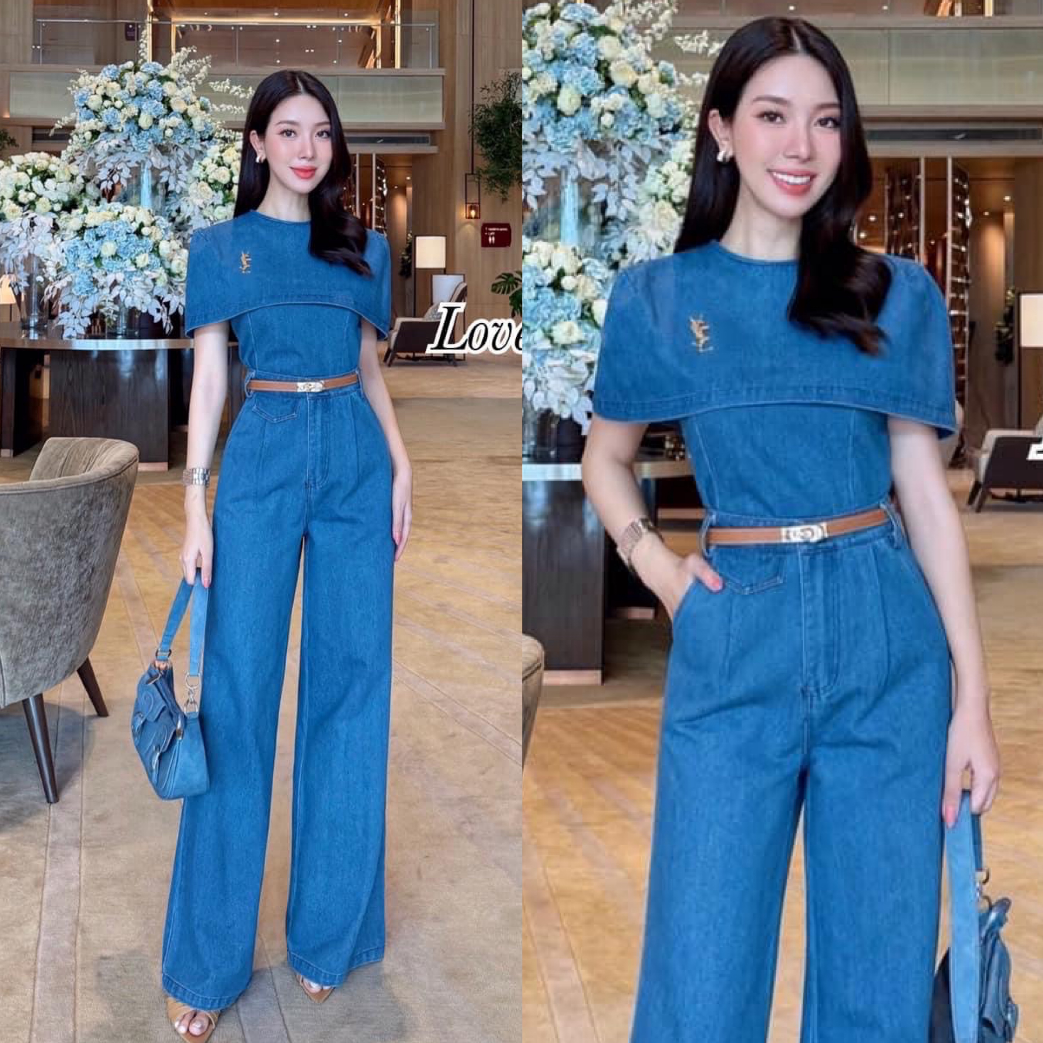 Set4ชิ้นลุคเรียบหรูดูผู้ดี(ได้เสื้อ+กางเกง +เข็มขัด+เข็มกลัด) ตัวเสื้อทรงคลุมไหล่ เข้ารูป งานซิบหลัง มาพร้อมกางเกงเอวสูง ทรงสวย ทรง ขากระบอกกลาง ใส่สบาย : สินค้าคุณภาพ (พร้อมส่ง)