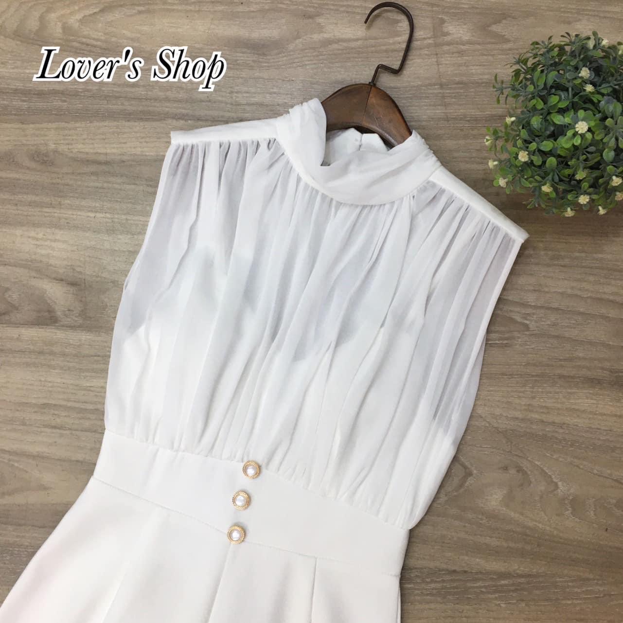 จั้มสูทกางเกงขายาว ช่วงเสื้อเป็นผ้าชีฟองนุ่มๆ ช่วงอกทำซับใน อกมีเสริมฟองน้ำกางเกงทรงขากระบอกกลาง ใส่แล้วดูขายาว สินค้าคุณภาพ (พร้อมส่ง)