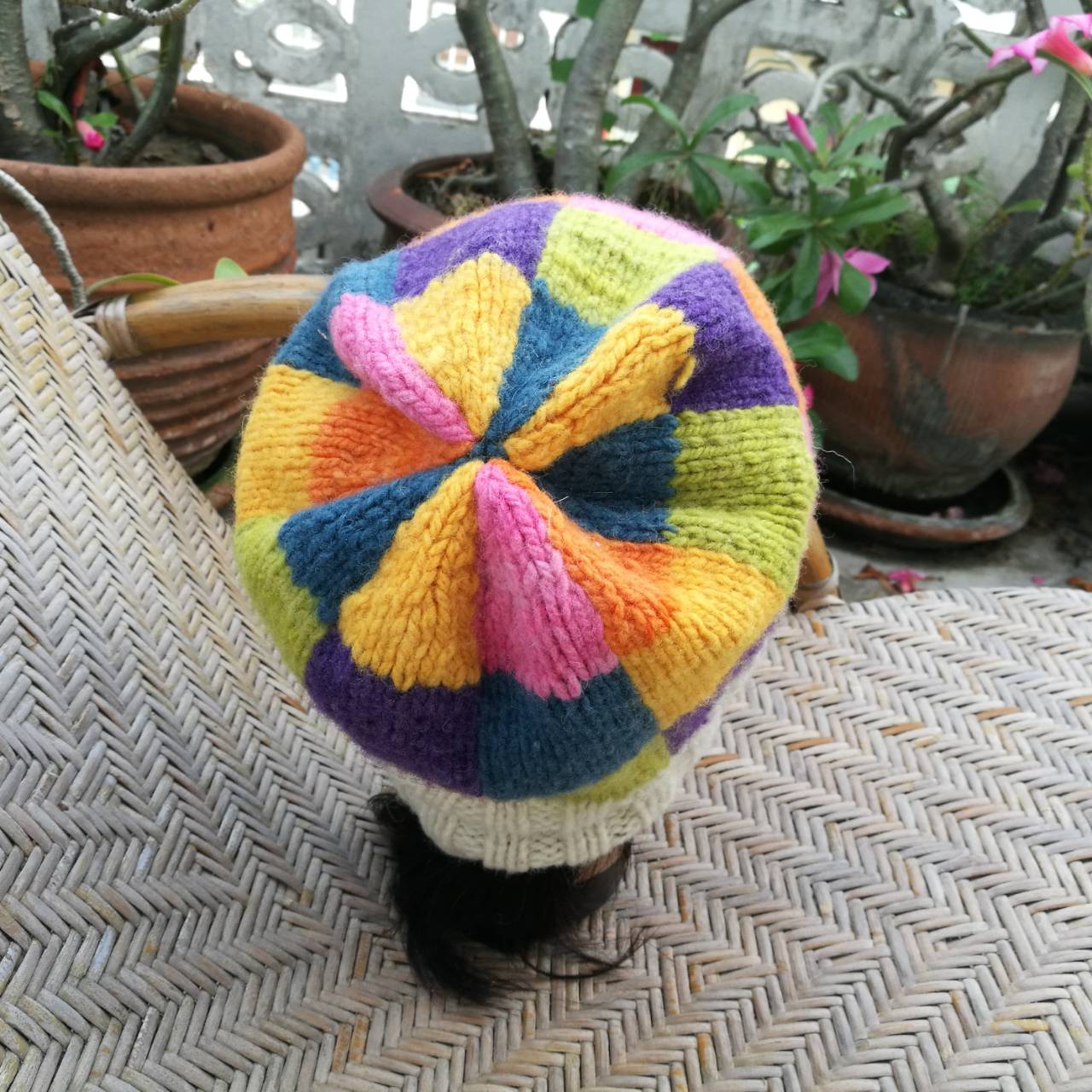 หมวกไหมพรมขนสัตว์ สีสวยน่ารักมาก อุ่นสุด