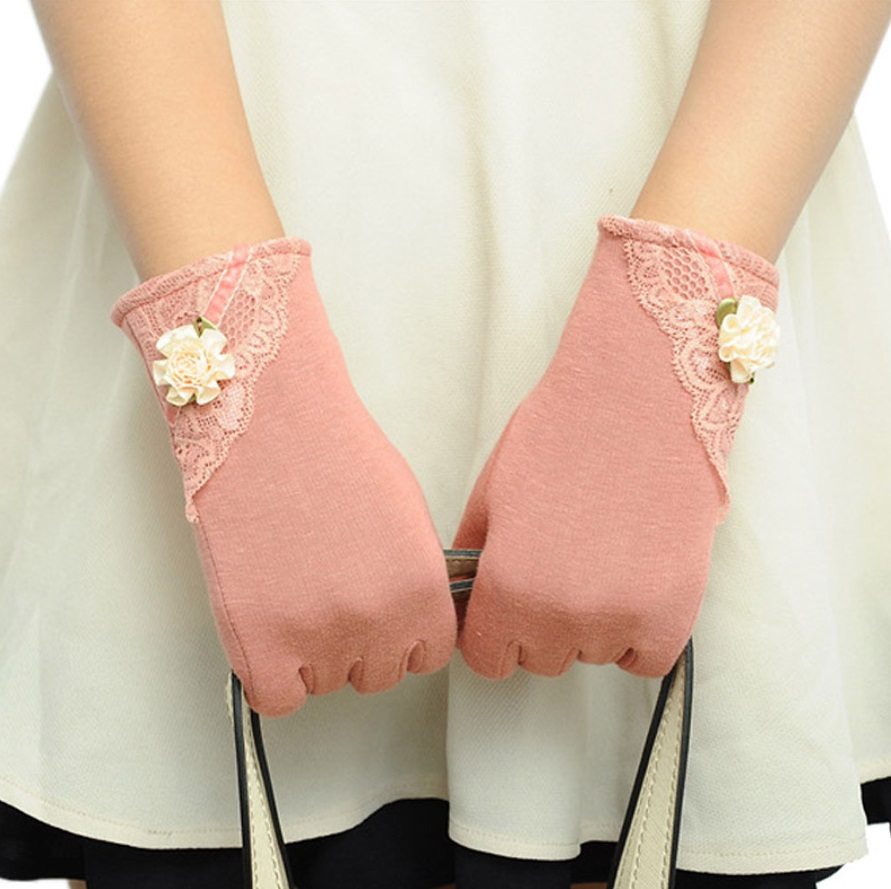 ถุงมือกันหนาว บุขนกำมะหยี่ สวยหวาน มี 3 สี