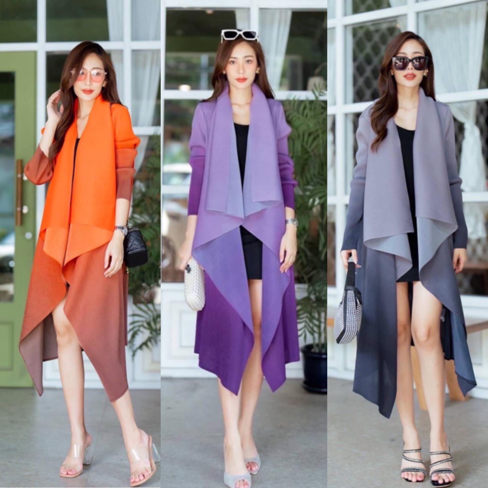 เดรสอัดพลีท เบราเซอร์ ตัวยาว อัดพลีท 100% เนื้อเดียวกับงาน Brand ดีไซน์เก๋ ด้วยแพตเทิร์น ปกใหญ่ซ้อน ปลายระย้า ทรงผีเสื้อ 👍🏻 สินค้าคุณภาพ (พร้อมส่ง)