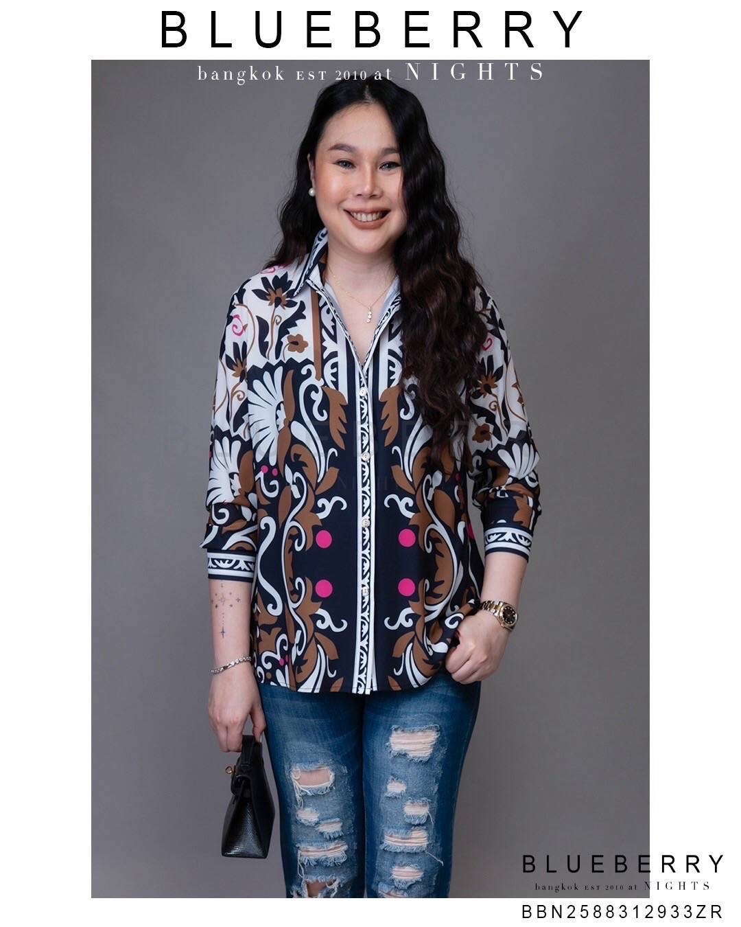 เสื้อเชิ้ต พรีเมียมทรงคลาสสิคตลอดกาลเชิ้ตแขนยาว พิมพ์ลายแบรนด์เนมไฮคลาส ใส่สบาย : สินค้าคุณภาพ (พร้อมส่ง)