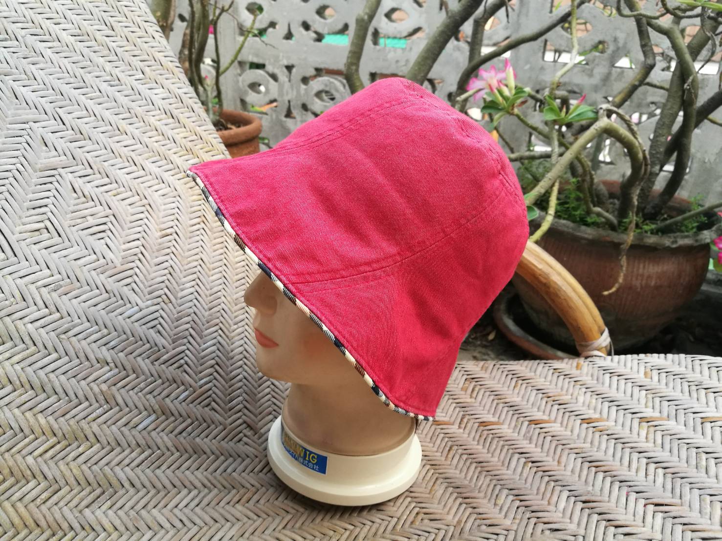 หมวกบักเก็ตสีแดง น่ารักมากกก