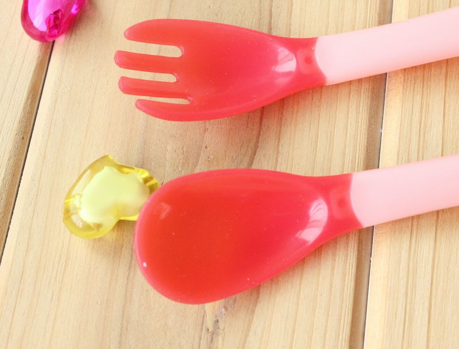 ช้อนส้อมเด็ก ช้อนกินข้าวลูก ช้อนเด็กหัดกิน เปลี่ยนสีตามอุณหภูมิอาหาร NanaBaby