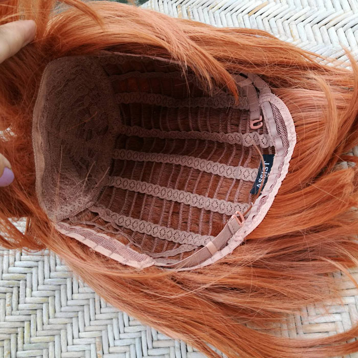 วิกผมสั้น สีน้ำตาลส้ม สวย ทรงสวยน่าใส่