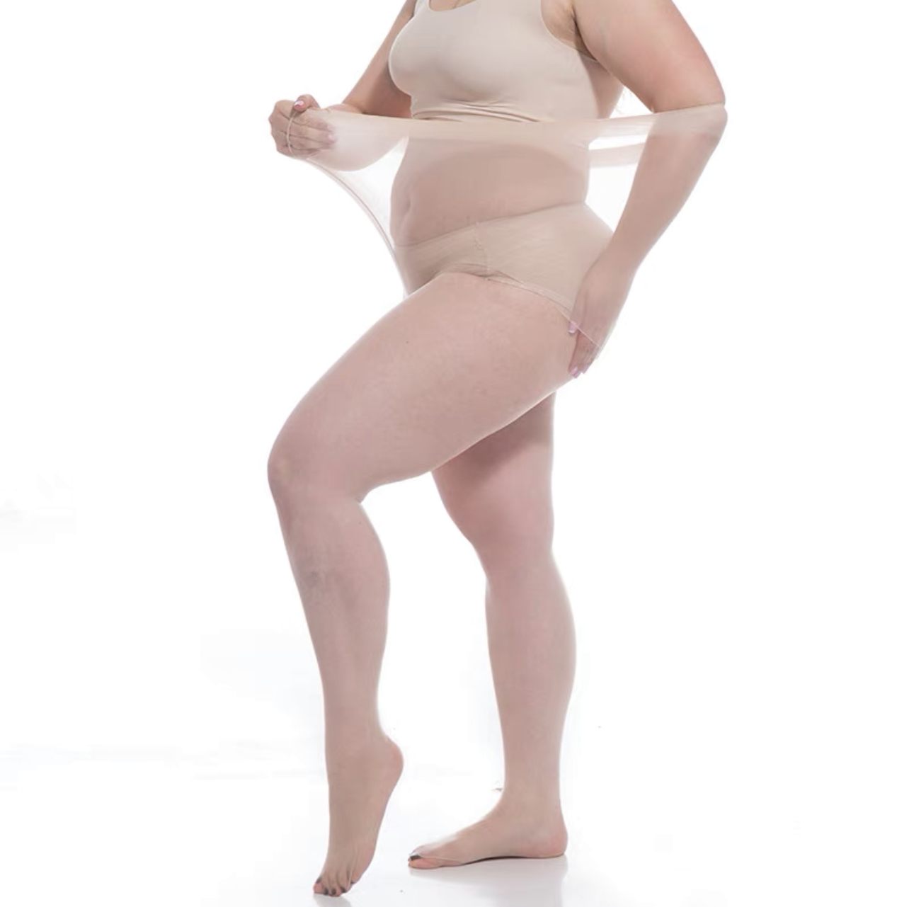 ถุงน่องสาวอวบ ไซส์ใหญ่ รับน้ำหนักได้มากถึง 150 kg FF0273