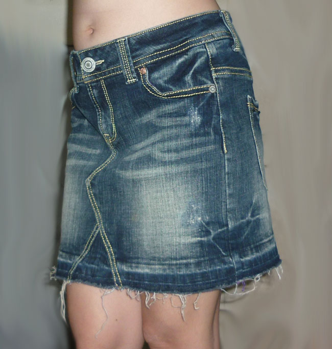 #2กระโปรงยีนส์ชายลุ่ย สีสวยมาก 32-35-14