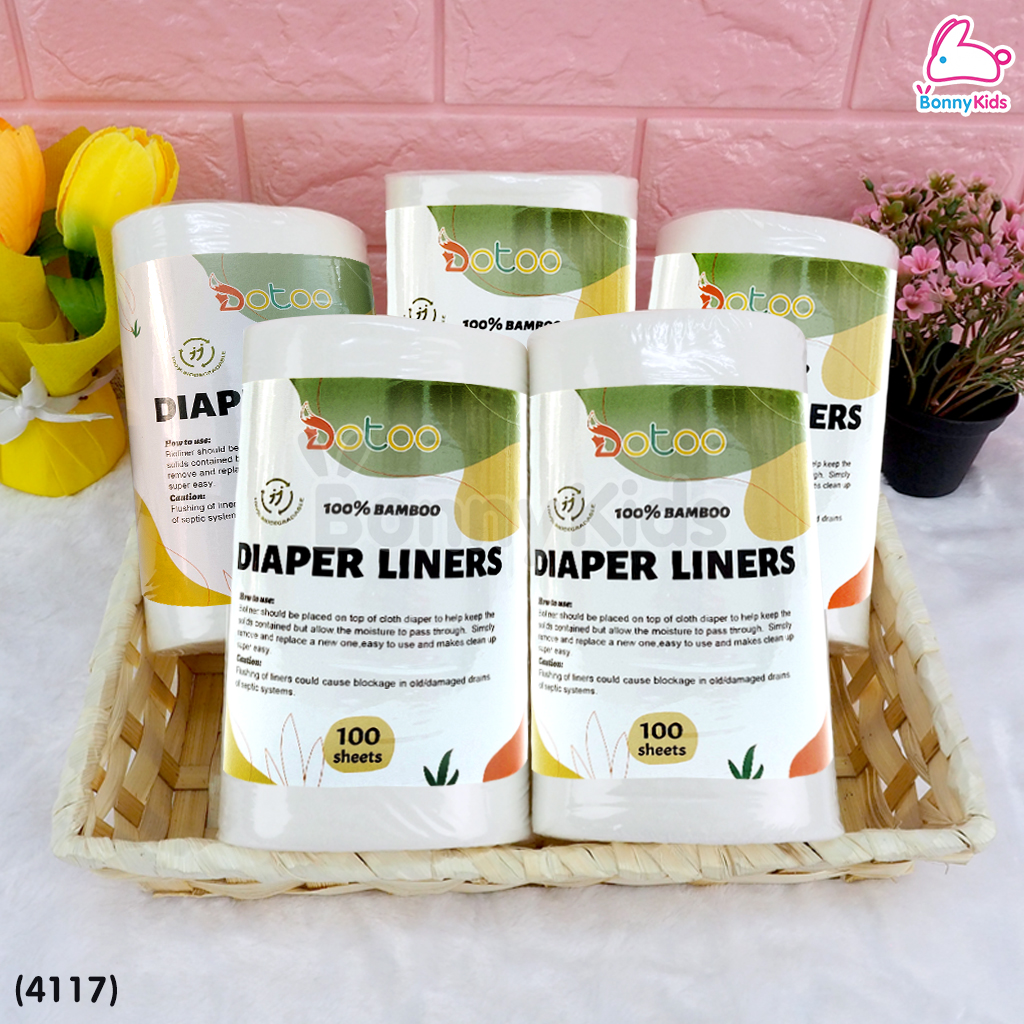 (4117) Bamboo Dry Liner กระดาษรองผ้าอ้อมเยื่อไผ่ ผ้าเยื่อไผ่Organic (1 ม้วน 100 แผ่น)