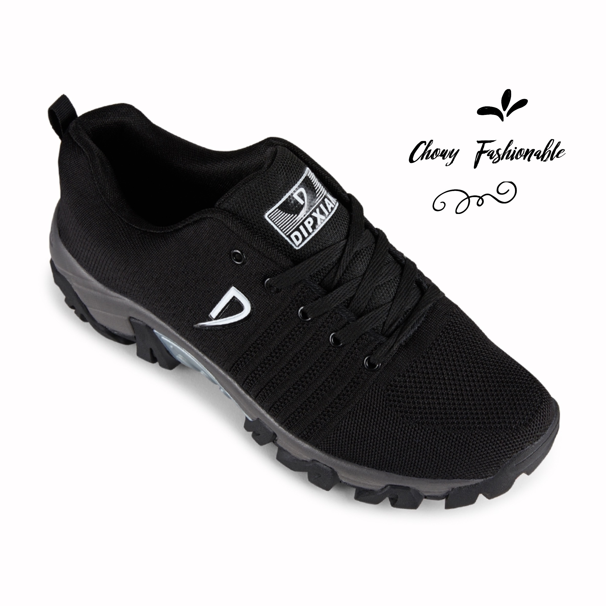 รองเท้าผ้าใบผู้ชายไซส์ใหญ่ 48-54 ผ้าใบชายสีดำไซส์ใหญ่ KR0880BL