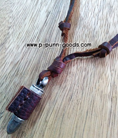 สร้อยหนัง จี้กระสุนปืน (Bullet)