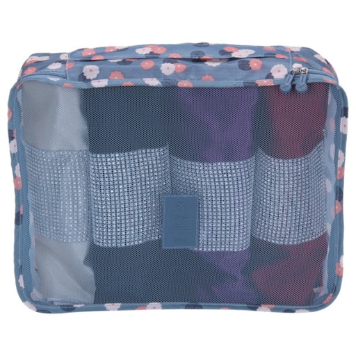 กระเป๋าจัดระเบียบเดินทาง กระเป๋าจัดระเบียบเสื้อผ้า 6 ใบ จัดกระเป๋าเดินทาง กันน้ำ ใส่เสื้อผ้า ชุดชั้นใน เครื่องสำอาง มี 5 สีให้เลือก