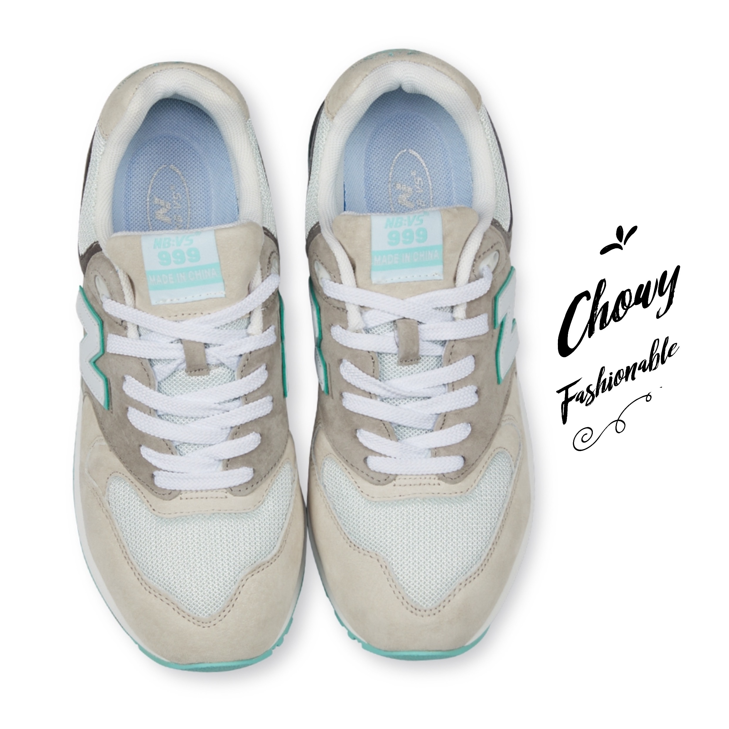 รองเท้าผ้าใบ ไซส์ 43 (26.5CM) สีเขียว ดีไซน์ N999 KR0564GN