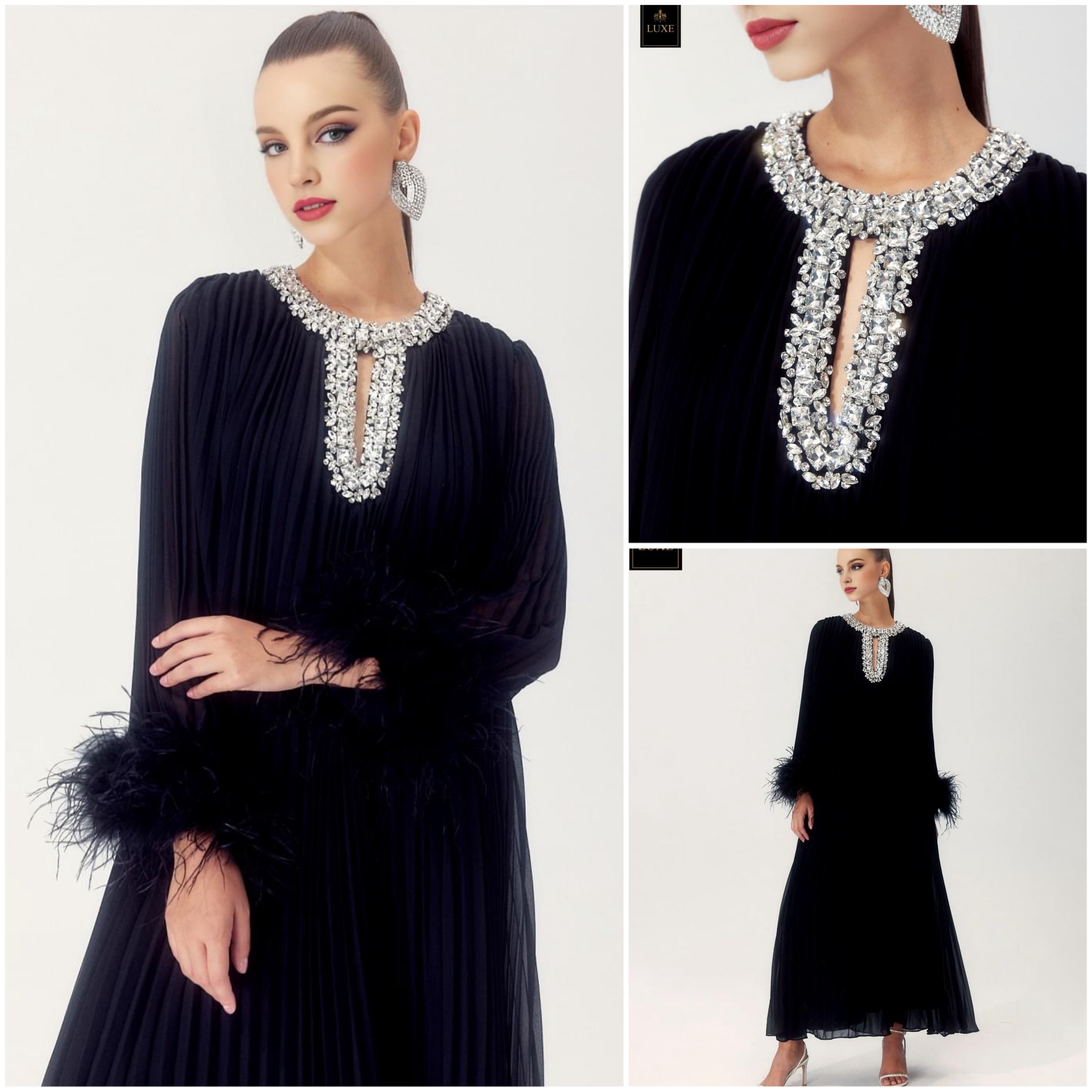 เดรสแขนยาว กระโปรงบานตัวปล่อย คัตติ้งประณีต กรุยกราย ใส่สบาย : สินค้าคุณภาพ (พร้อมส่ง)