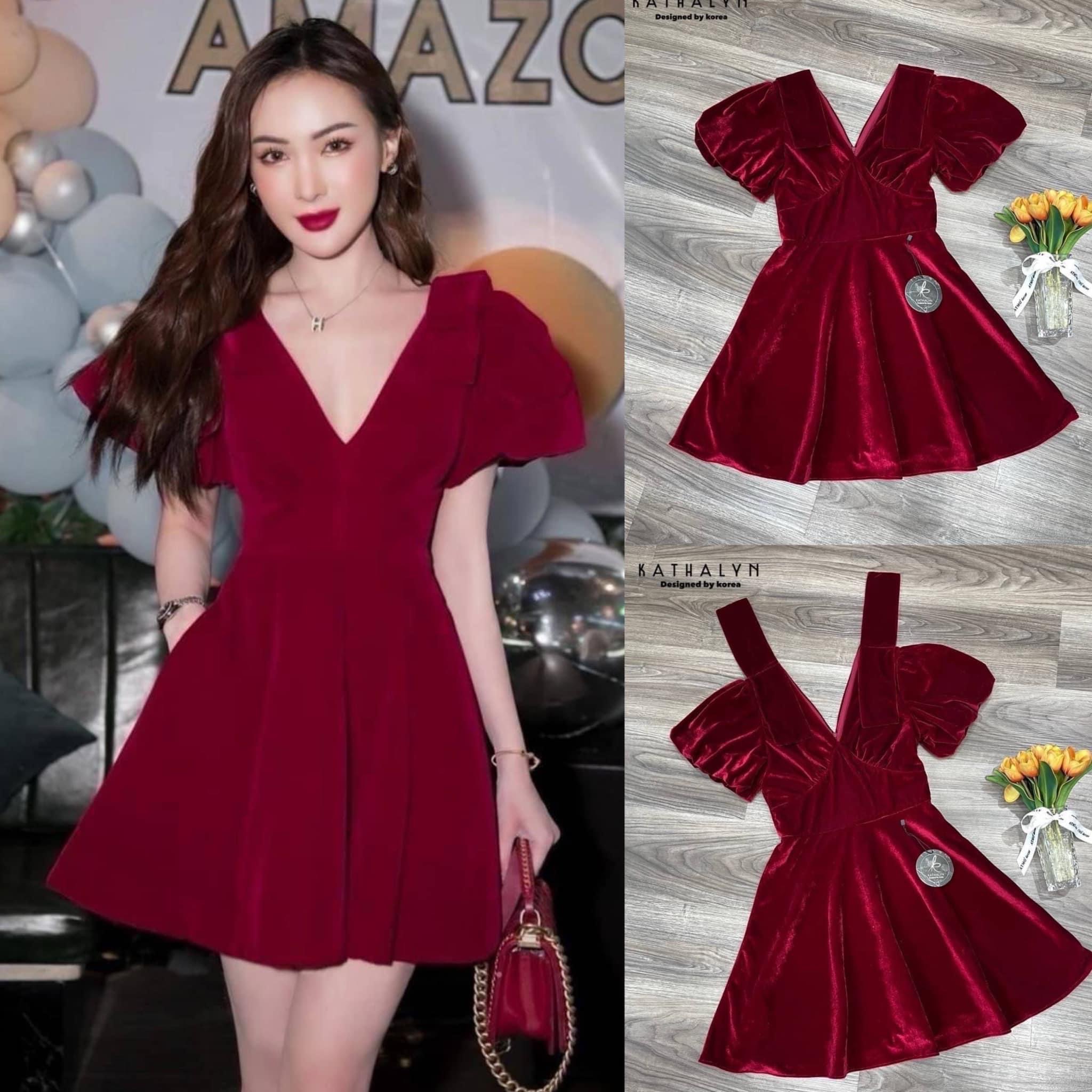 เดรสกระโปรง แขนตุ๊กตา คอวีหน้าหลัง ทรงสวยพอดีตัว สีสวยขับผิว ใส่สบาย สินค้าคุณภาพ (พร้อมส่ง)