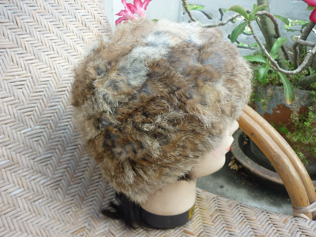 หมวกเฟอร์ขนกระต่ายแท้