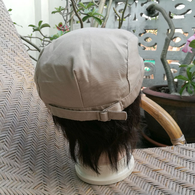 หมวกติงลี่ หมวกแฟลตแค็ป สีกากี เรียบๆ