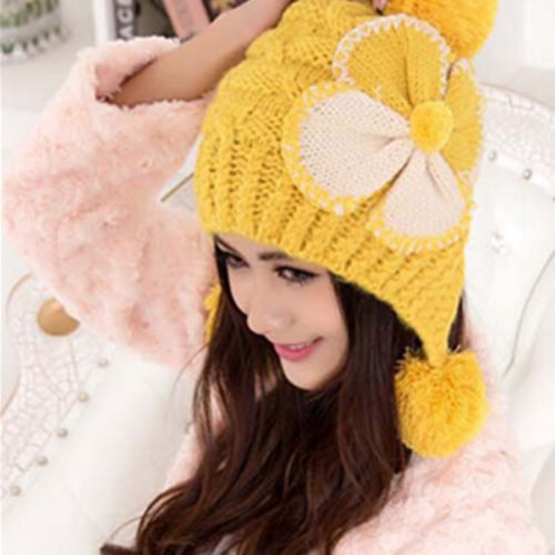 หมวกไหมพรมปิดหู สวยหวาน น่ารักมาก (ของใหม่)