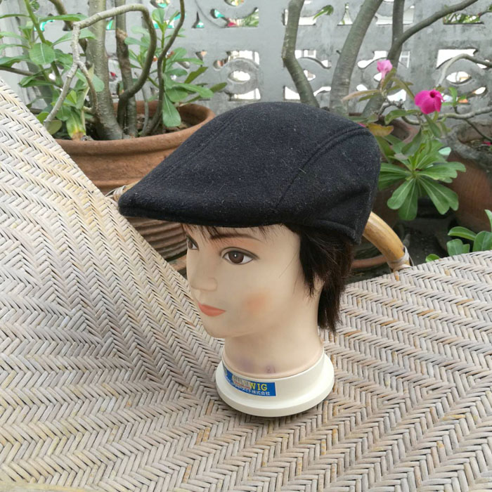 หมวกติงลี่ หมวกแฟลตแค๊ป ผ้าขนสัตว์หนา อุ่นมาก