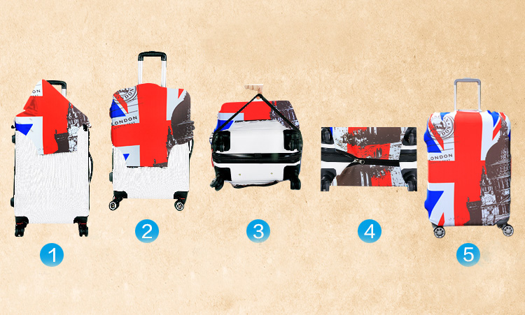 (ผ้ายืด พิมพ์ลาย ขนาด XL) ผ้าคลุมกระเป๋าเดินทาง ขนาด 29 - 32 นิ้ว มี 10 ลาย 10 แบบให้เลือก