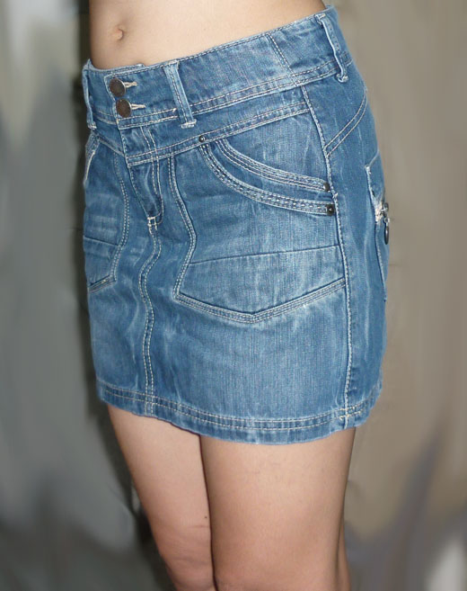 กระโปรงยีนส์ฟอก น่ารักมากตัวนี้ ยีนส์ห้าง 28.5-35-12.5